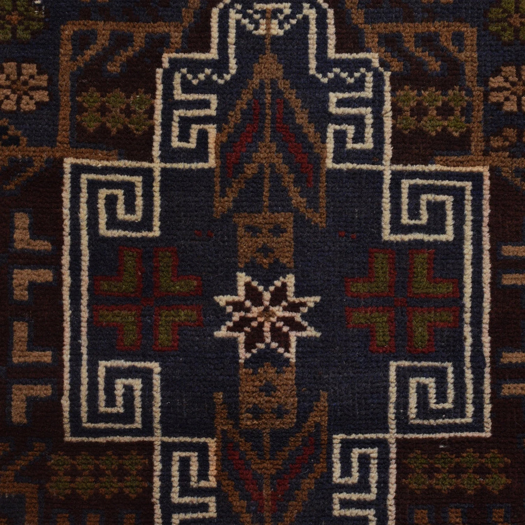 Afghan Baluchi Rug 4' 0" x 6' 1" Hand-Knotted | No. AL98627