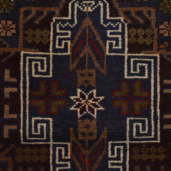 Afghan Baluchi Rug 4' 0" x 6' 1" Hand-Knotted | No. AL98627