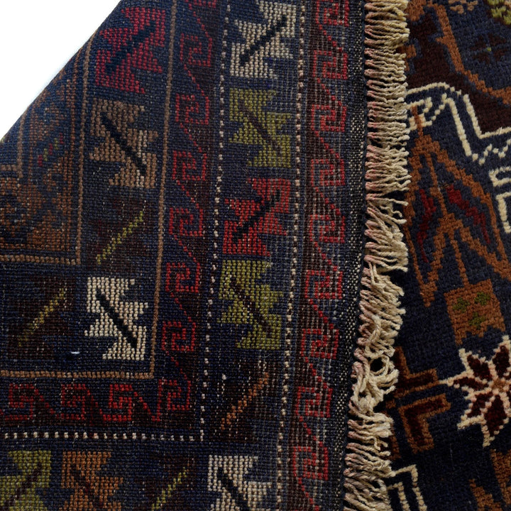 Afghan Baluchi Rug 4' 0" x 6' 1" Hand-Knotted | No. AL98627