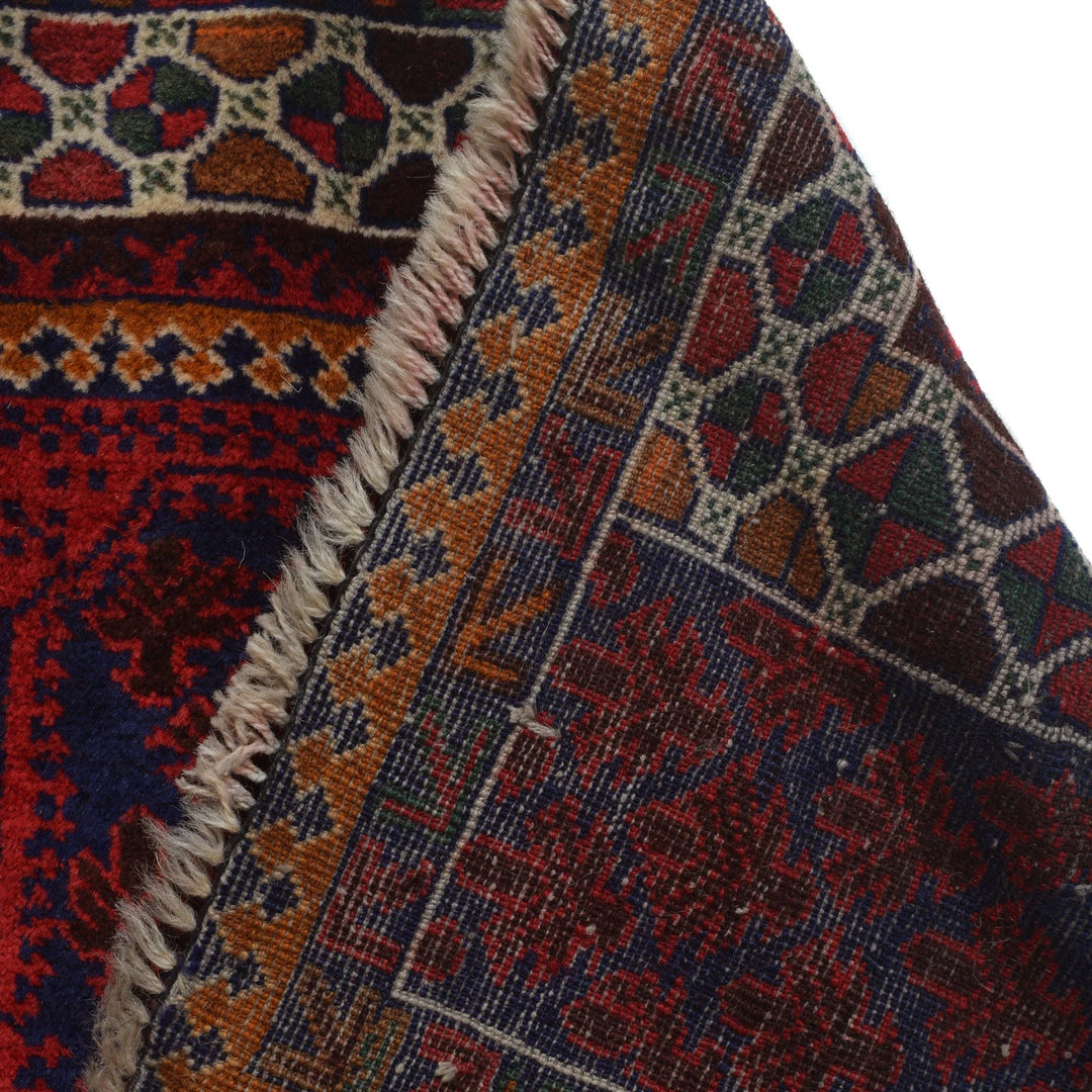 Afghan Prayer Rug 3' 1" x 4' 5" Hand-Knotted | No. AL98746