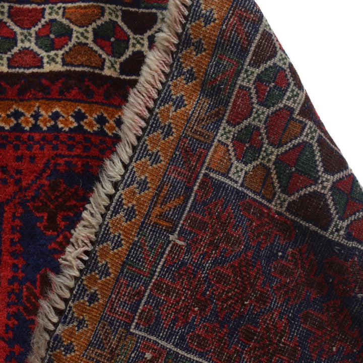 Afghan Prayer Rug 3' 1" x 4' 5" Hand-Knotted | No. AL98746