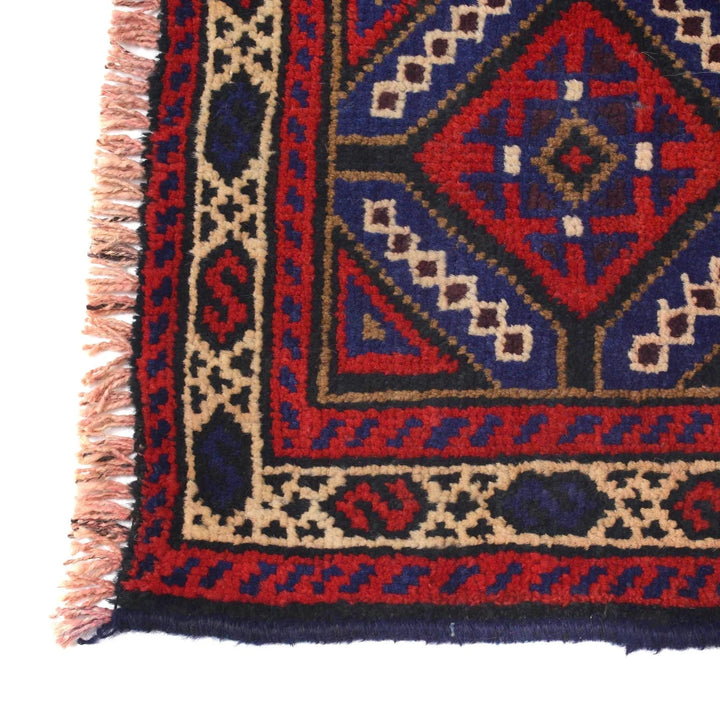 Afghan Baluchi Rug 2' 11" x 4' 5" Hand-Knotted | No. AL98823