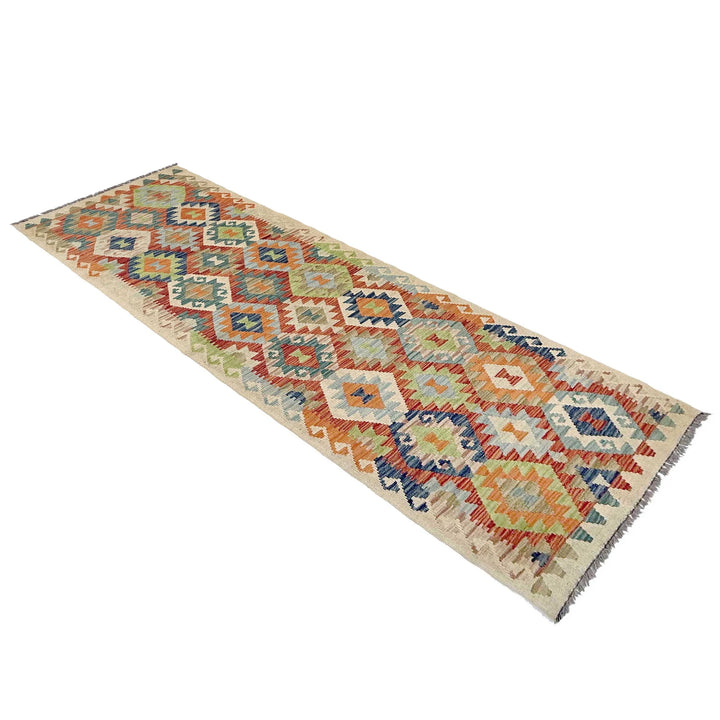 Afghan Vegetable Kilim Rug 2' 8" x 9' 8" Flat-Weave | No. AL98835