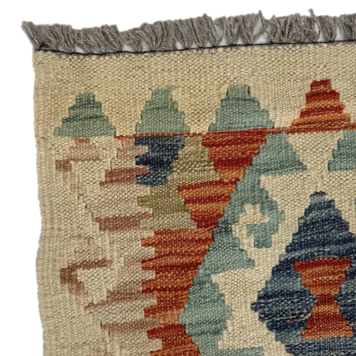 Afghan Vegetable Kilim Rug 2' 8" x 9' 8" Flat-Weave | No. AL98835