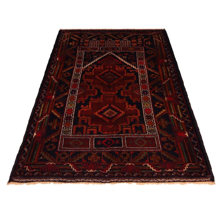 Afghan Prayer Rug 2' 10" x 4' 2" Hand-Knotted | No. AL98864