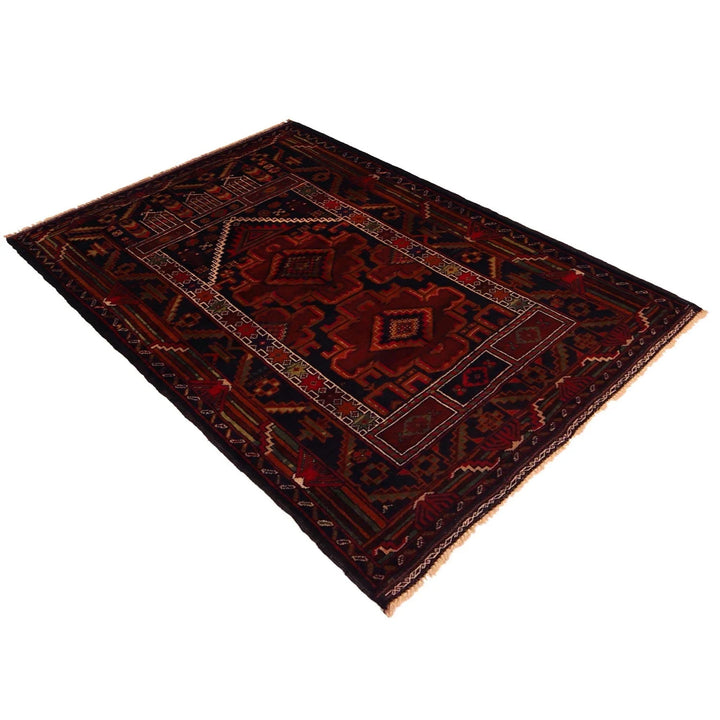 Afghan Prayer Rug 2' 10" x 4' 2" Hand-Knotted | No. AL98864
