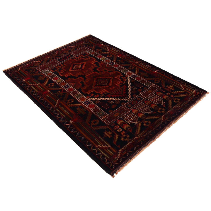 Afghan Prayer Rug 2' 10" x 4' 2" Hand-Knotted | No. AL98864