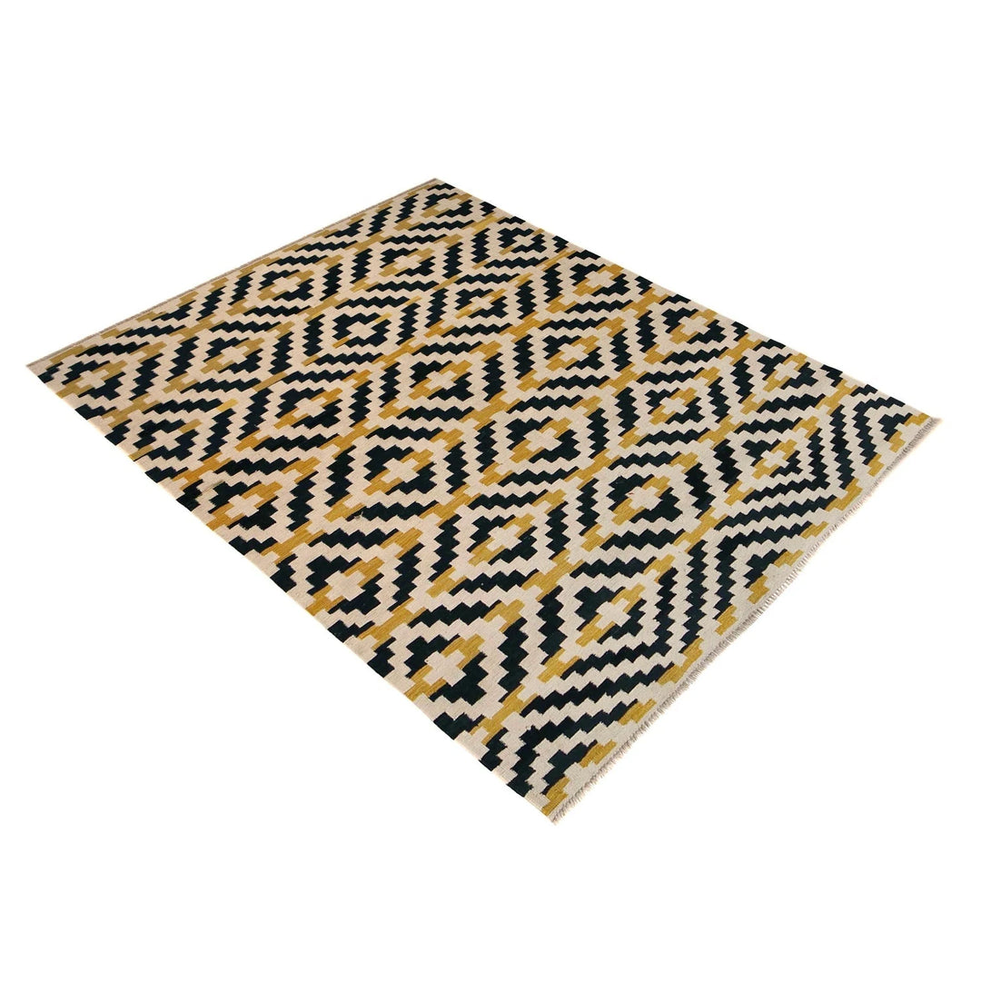 Afghan Kilim Rug 5' 10" x 8' 1" Flat-Weave | No. AL98911