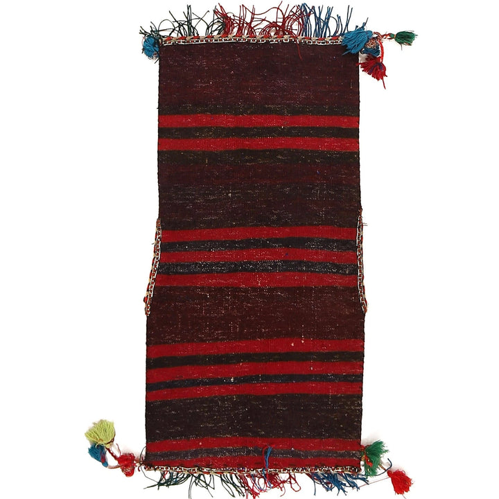 Afghan Saddle Bag Rug 1' 4" x 2' 10" Hand-Knotted | No. AL98948