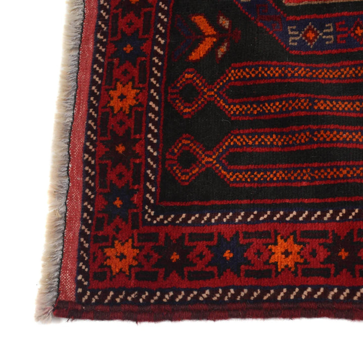 Afghan Prayer Rug 3' 3" x 5' 3" Hand-Knotted | No. AL99006