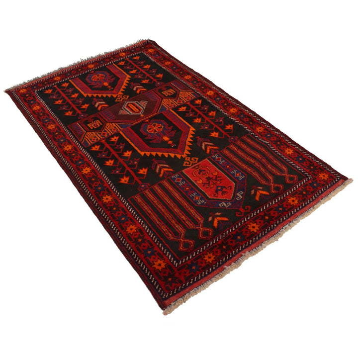 Afghan Prayer Rug 3' 3" x 5' 3" Hand-Knotted | No. AL99006