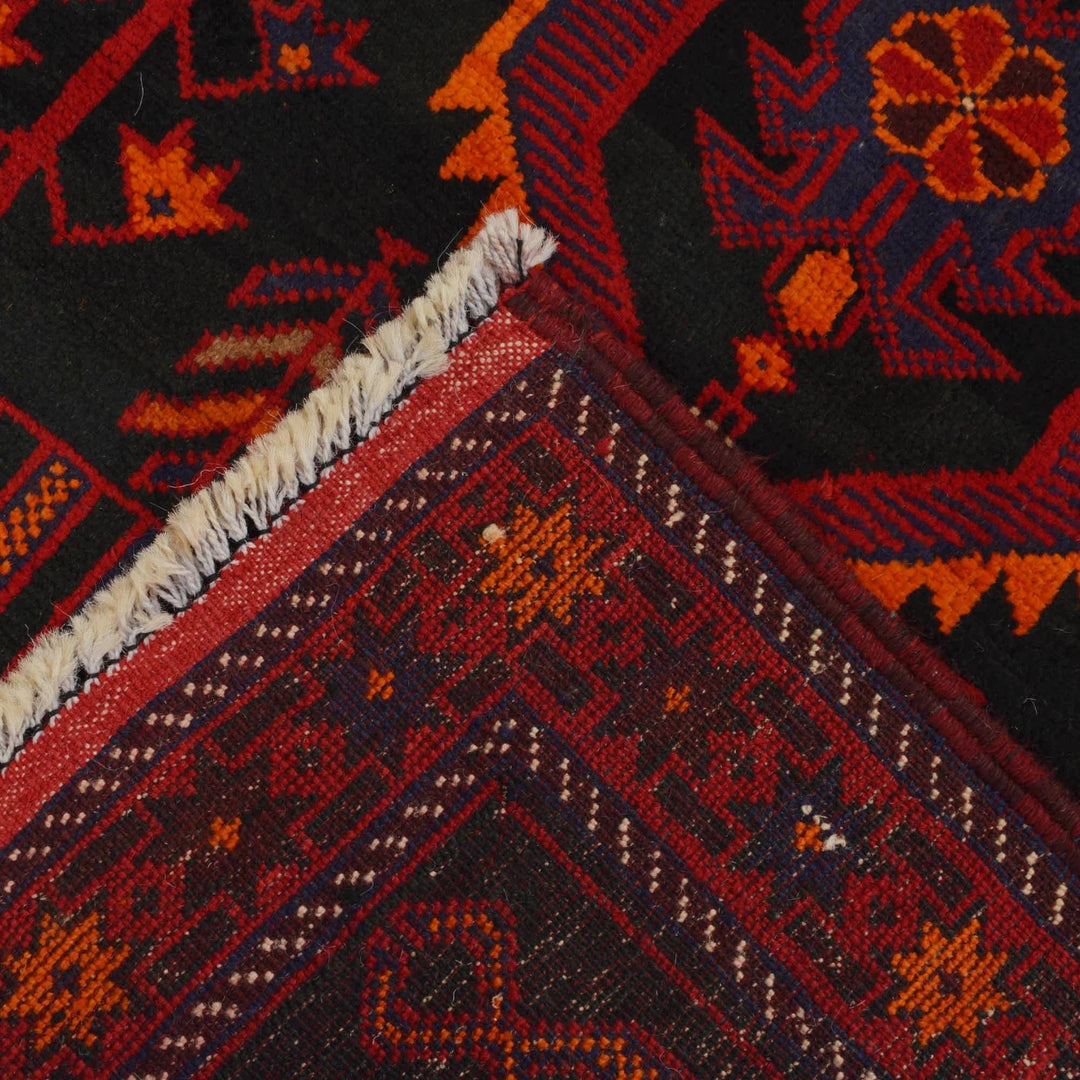 Afghan Prayer Rug 3' 3" x 5' 3" Hand-Knotted | No. AL99006