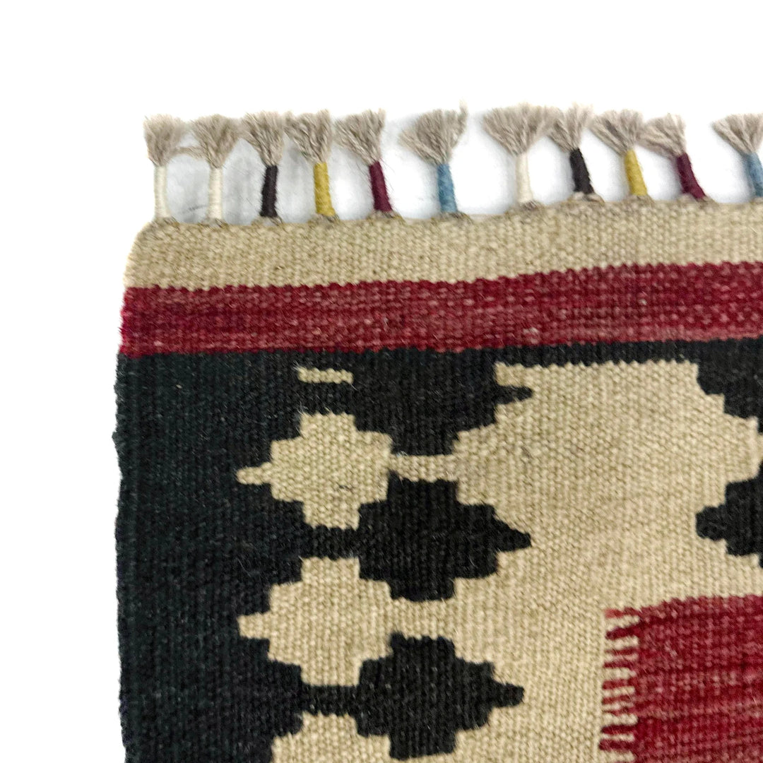Afghan Vegetable Kilim Rug 4' 10" x 6' 5" Flat-Weave | No. AL990209