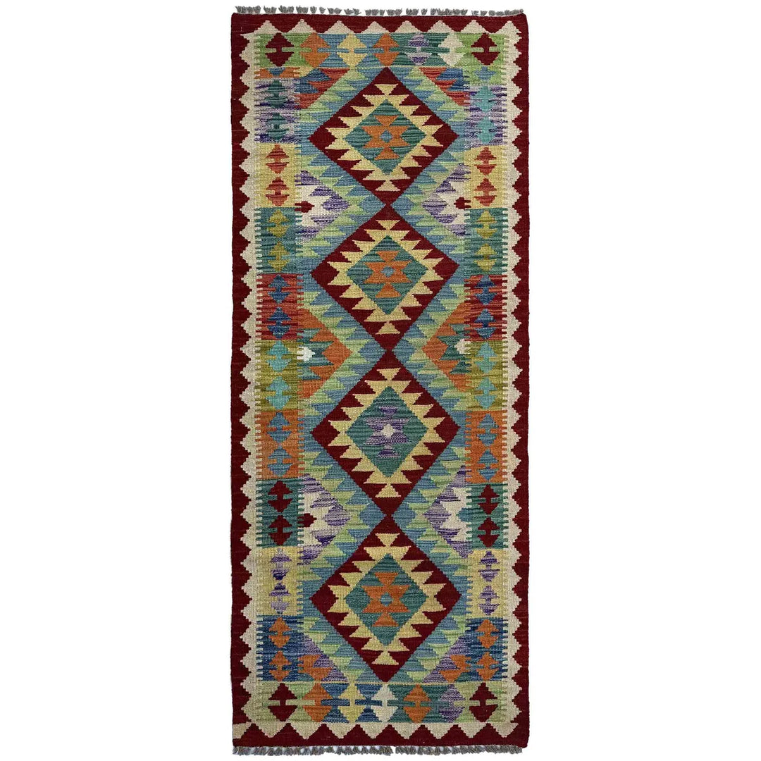Handmade Vegetable Kilim Runner 2' 6" x 6' 6" - No. AL99026