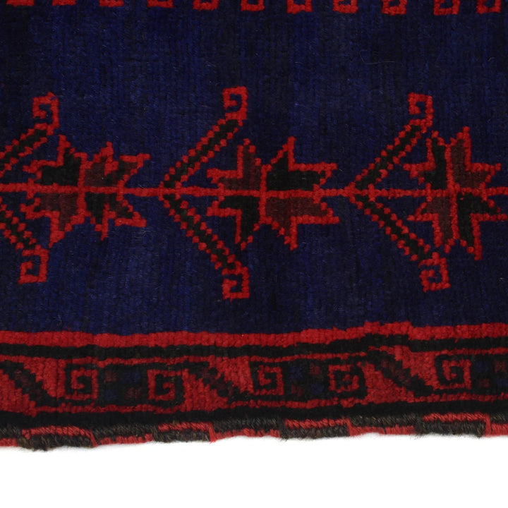 Blue Afghan Prayer Rug 3' 1" x 4' 10" Hand-Knotted | No. AL99028