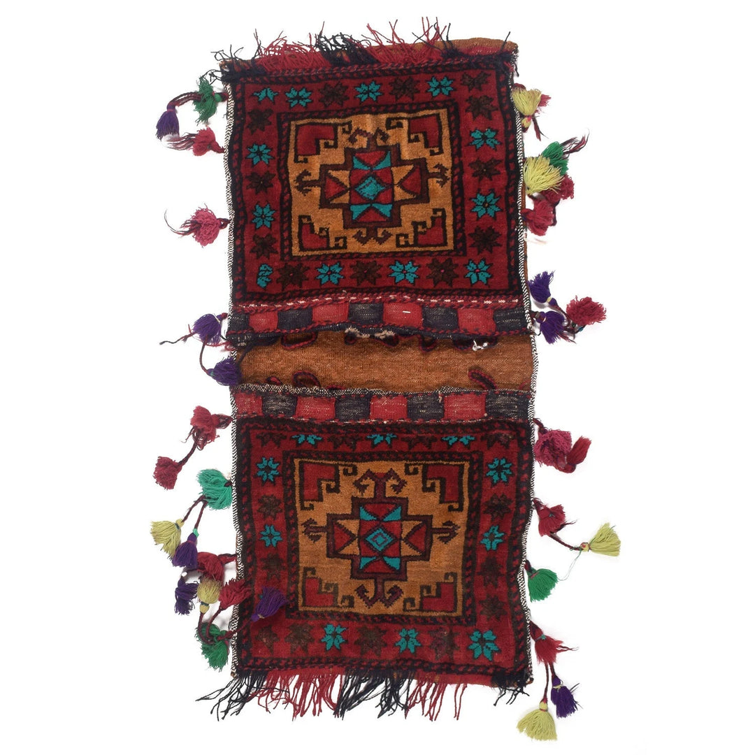 Afghan Khorjin Rug 1' 7" x 3' 3" Hand-Knotted | No. AL99035
