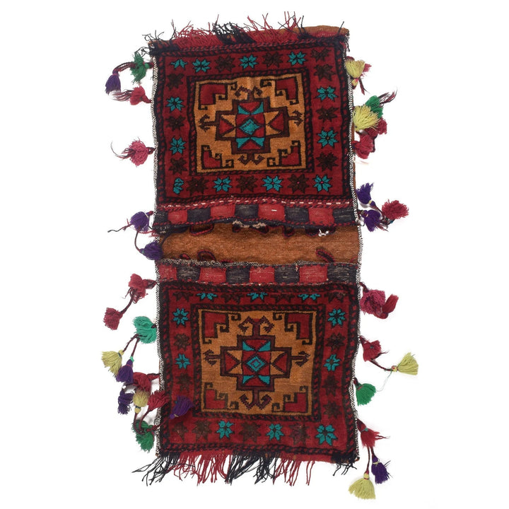 Afghan Khorjin Rug 1' 7" x 3' 3" Hand-Knotted | No. AL99035