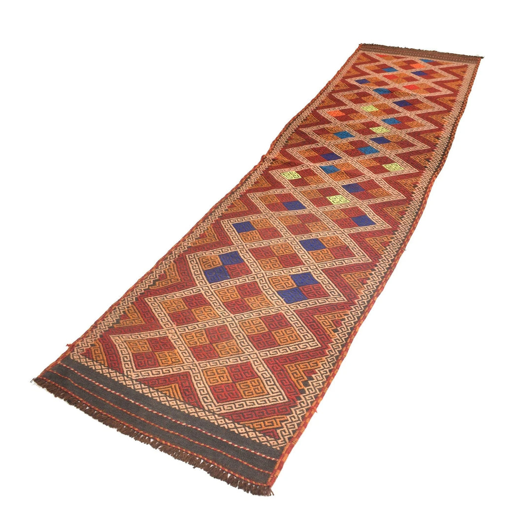 Afghan Suzani Kilim Rug 2' 6" x 9' 11" Flat-Weave | No. AL99058