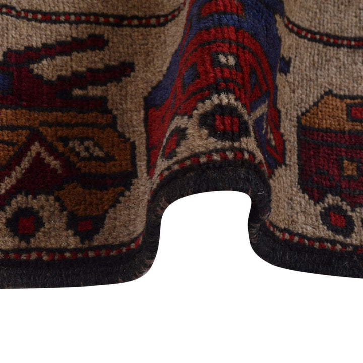 Brown Afghan War Carpet Rug 4' 3" x 6' 3" Hand-Knotted | No. AL99116