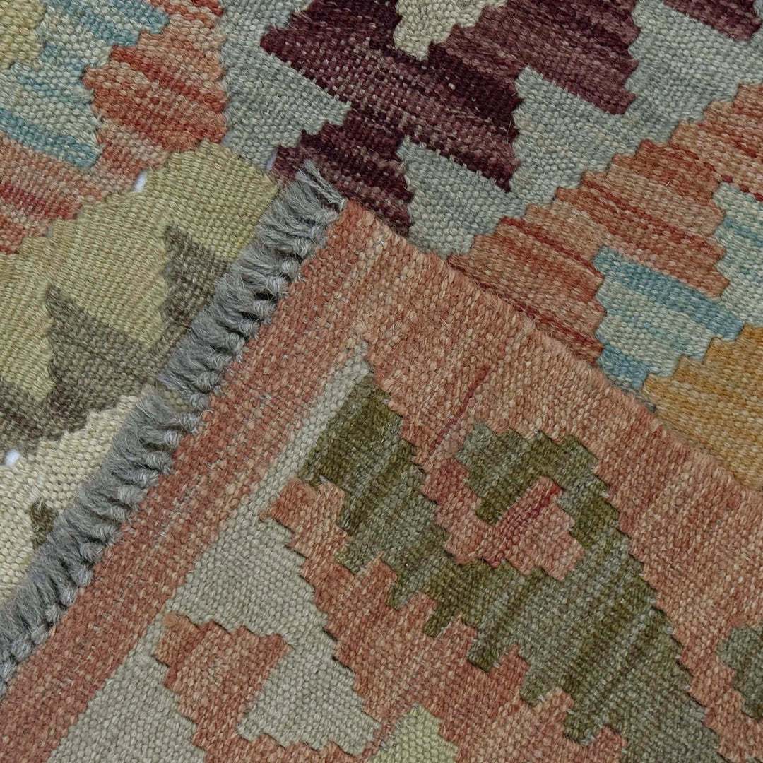 Afghan Kilim Rug 4' 7" x 6' 2" Flat-Weave | No. AL99158