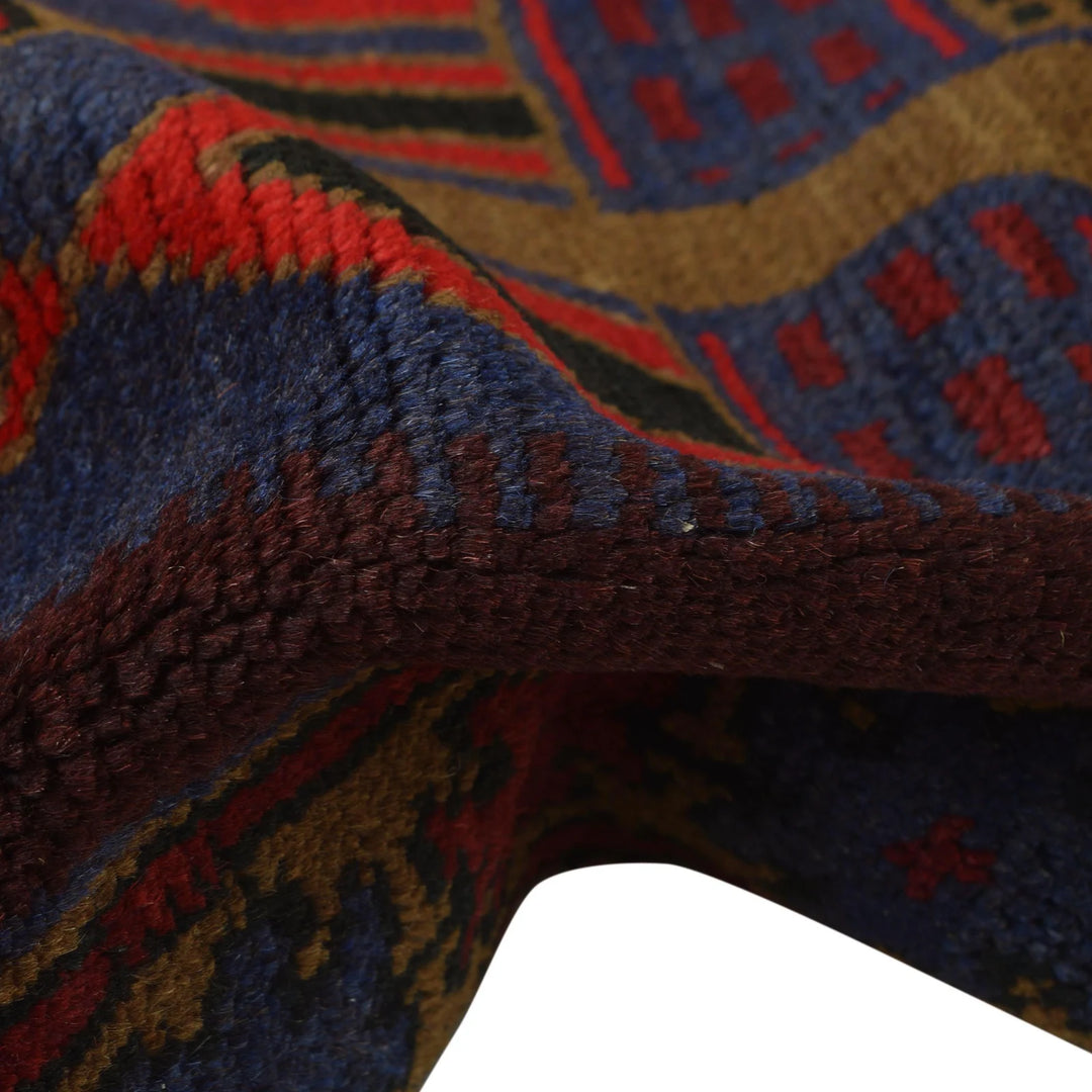 Afghan Prayer Rug 3' 0" x 4' 5" Hand-Knotted | No. AL99166