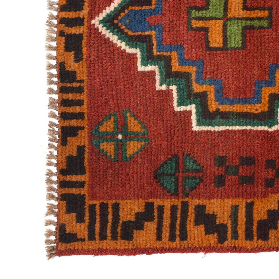 Afghan Baluchi Runner 2' 7" x 9' 7" Hand-Knotted | No. AL99180