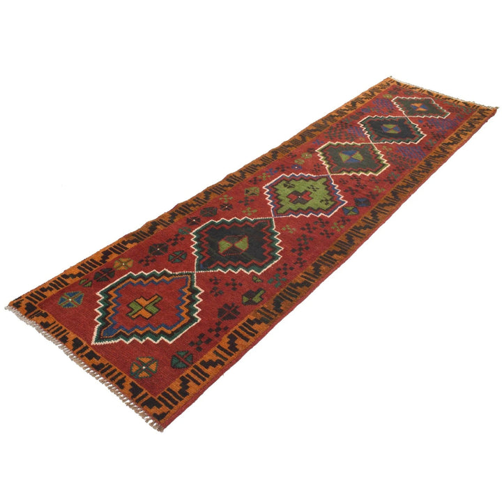 Afghan Baluchi Runner 2' 7" x 9' 7" Hand-Knotted | No. AL99180