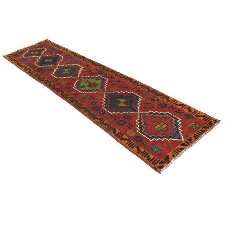 Afghan Baluchi Runner 2' 7" x 9' 7" Hand-Knotted | No. AL99180