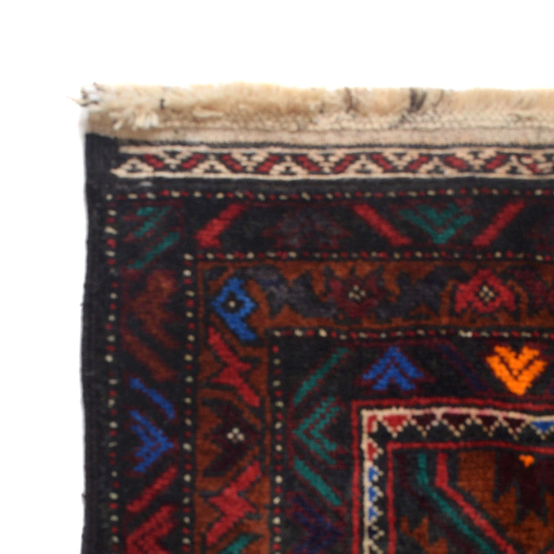 Red Afghan Baluchi Rug 3' 10" x 6' 0" Hand-Knotted | No. AL99279