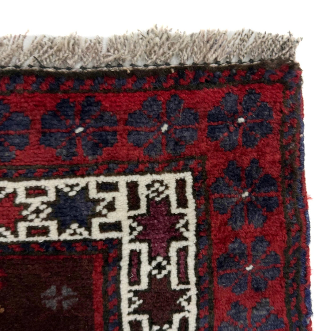 Afghan Prayer Rug 2' 10" x 3' 11" Hand-Knotted | No. AL99308