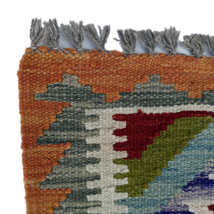 Afghan Vegetable Kilim Rug 2' 6" x 6' 6" Flat-Weave | No. AL99410