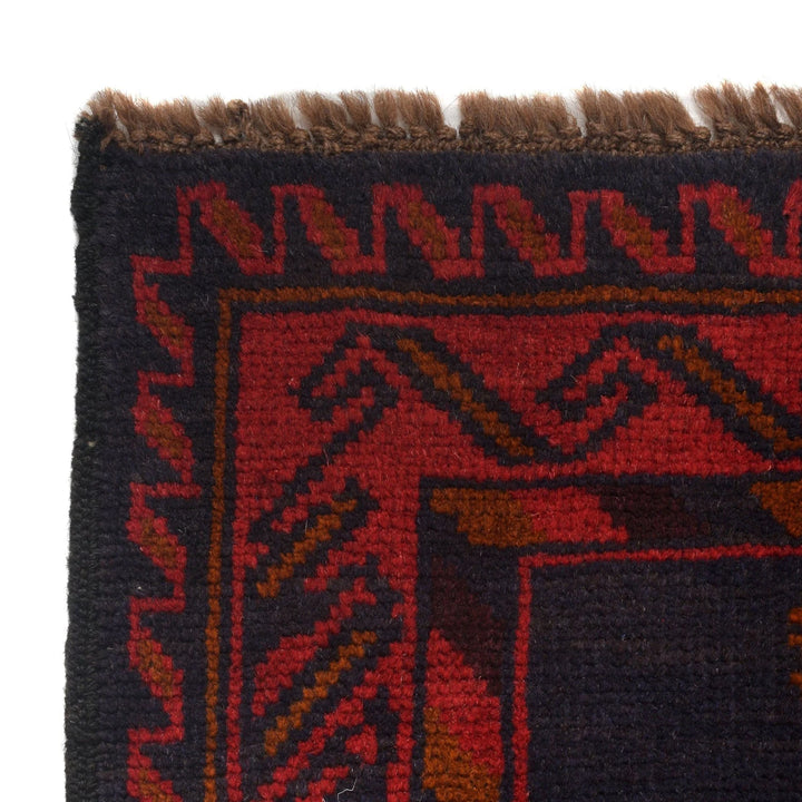 Afghan Baluchi Rug 3' 7" x 6' 2" Hand-Knotted | No. AL99475