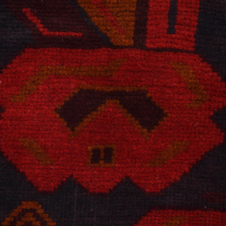 Afghan Baluchi Rug 3' 7" x 6' 2" Hand-Knotted | No. AL99475