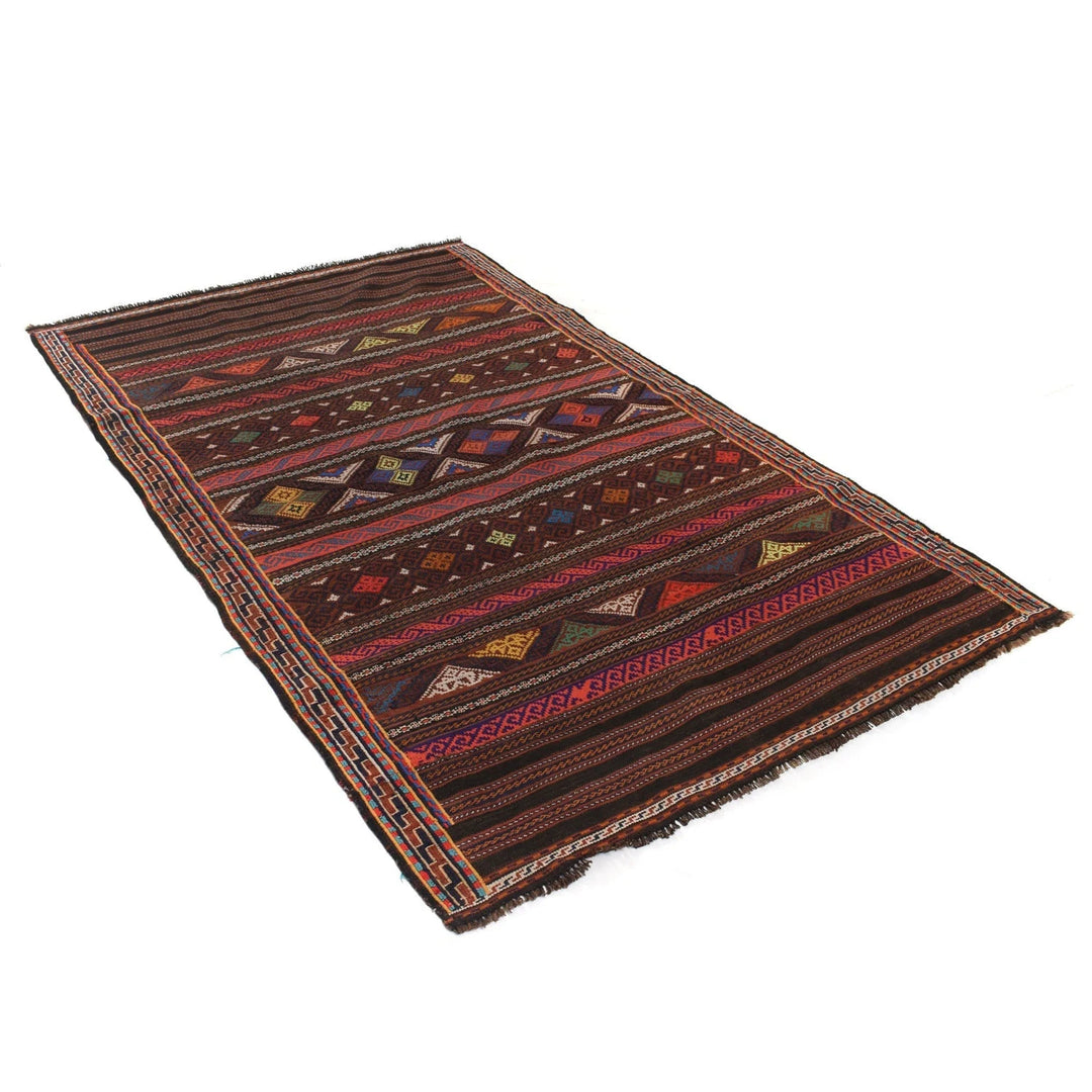 Afghan Laghari Kilim Rug 4' 2" x 7' 0" Flat-Weave | No. AL99496