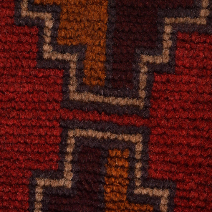 Red Afghan Baluchi Rug 2' 8" x 4' 8" Hand-Knotted | No. AL99502