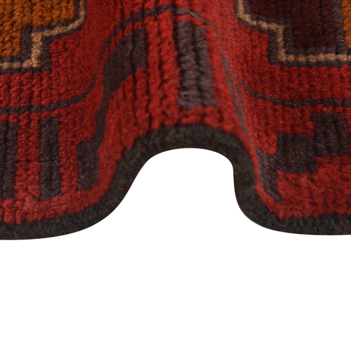 Red Afghan Baluchi Rug 2' 8" x 4' 8" Hand-Knotted | No. AL99502