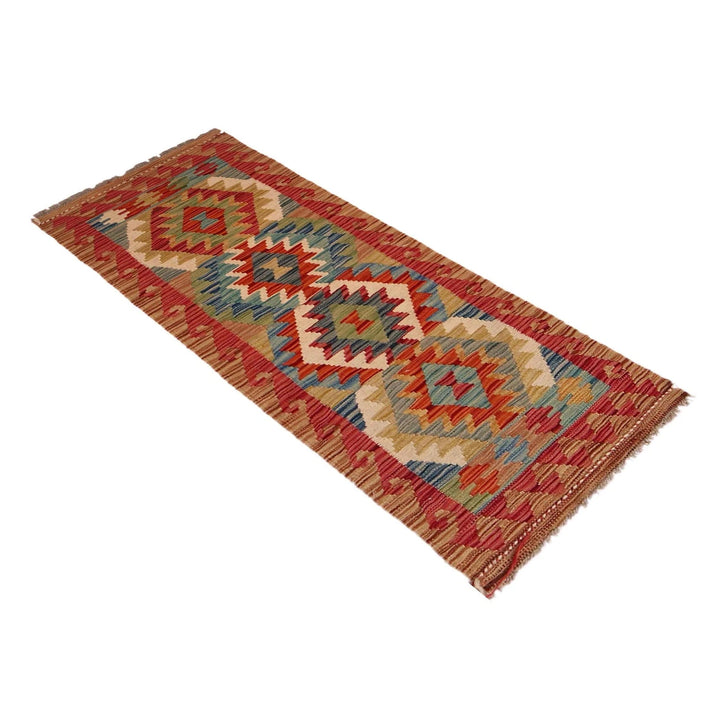Afghan Vegetable Kilim Rug 1' 8" x 4' 8" Flat-Weave | No. AL99532