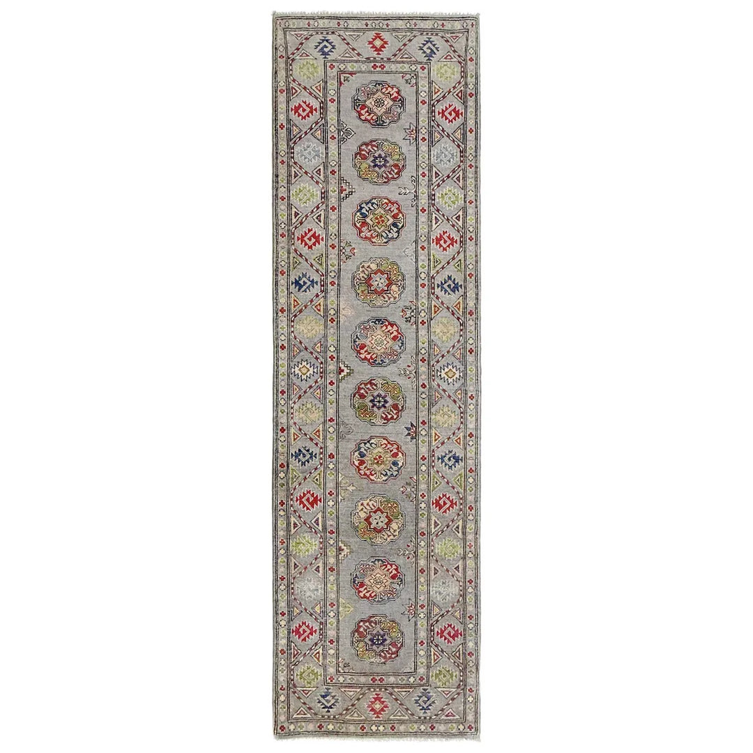 Gray Afghan Waziri Rug 2' 8" x 9' 7" Hand-Knotted | No. AL99610