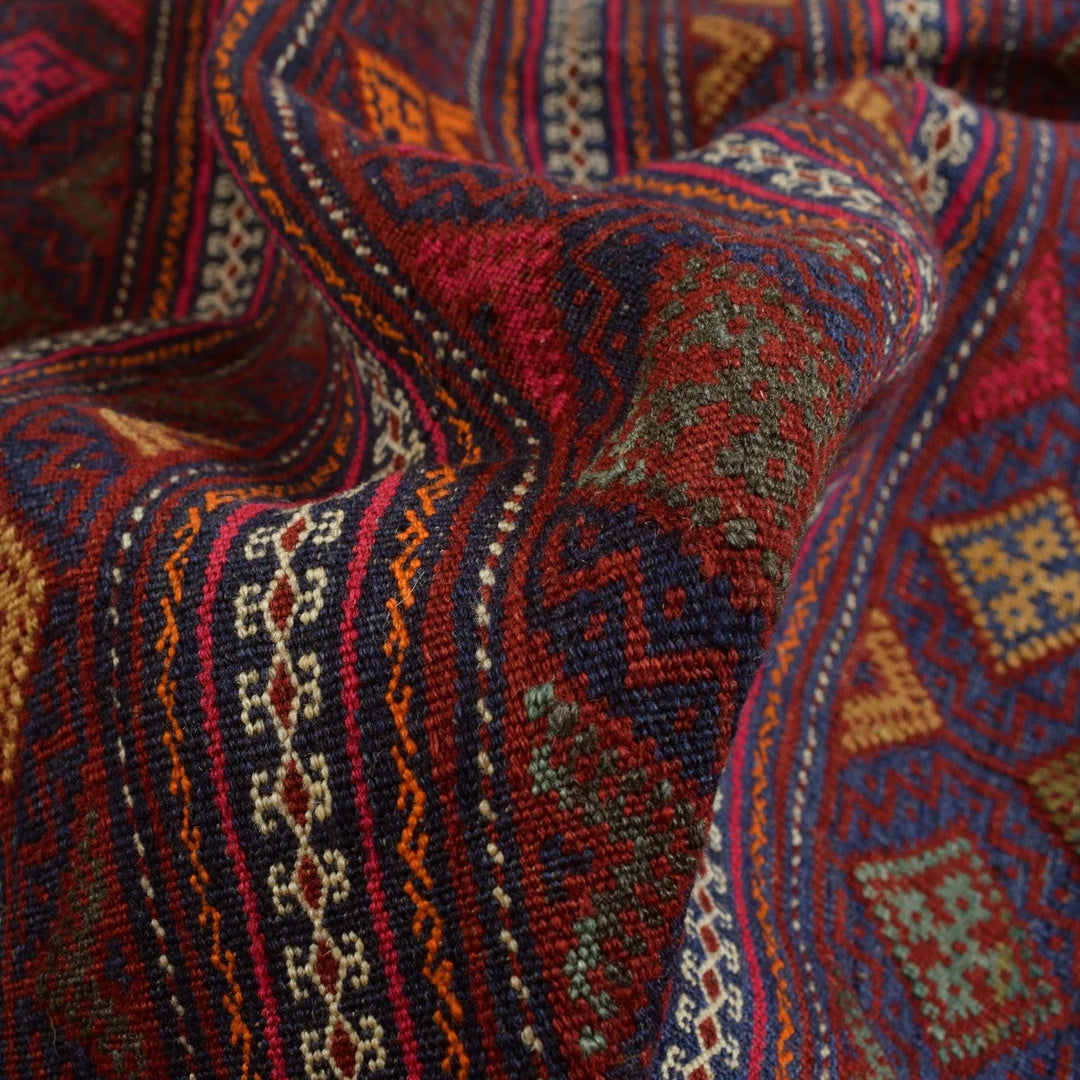 Afghan Laghari Kilim Rug 4' 9" x 7' 1" Flat-Weave | No. AL99650