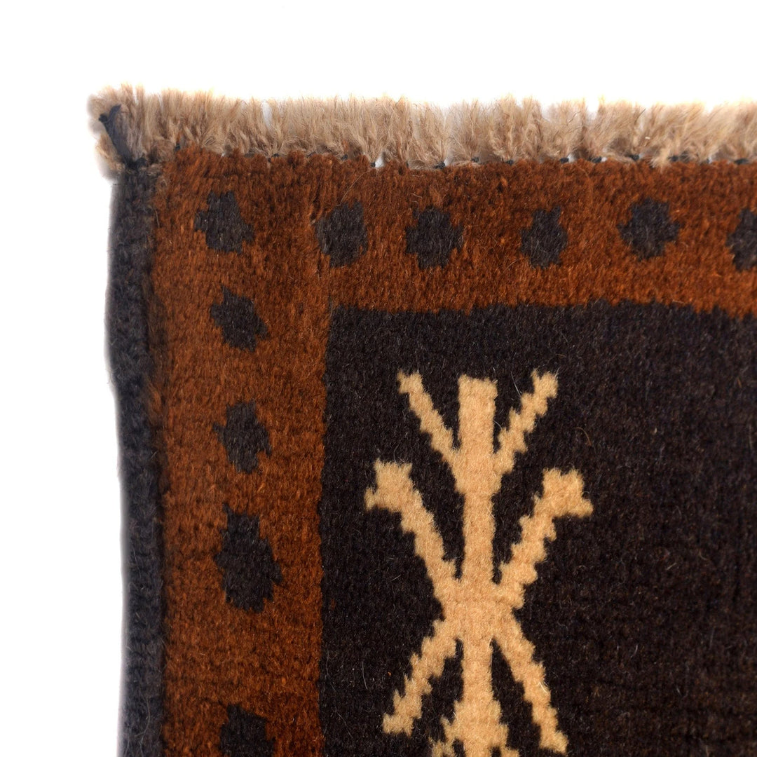 Tan Afghan Kohistani Rug 6' 7" x 8' 11" Hand-Knotted | No. AL99732