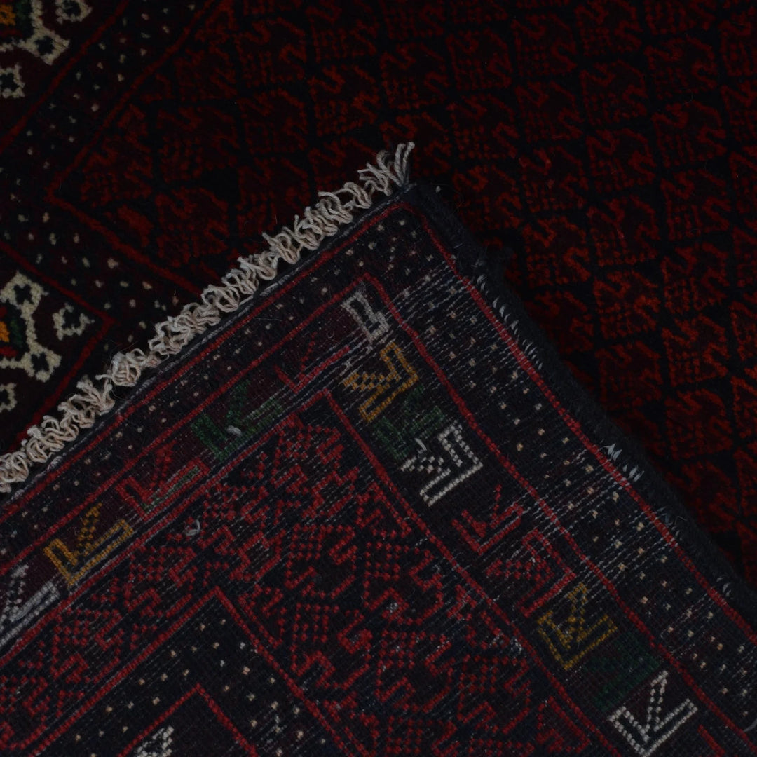 Red Afghan Prayer Rug 2' 10" x 4' 6" Hand-Knotted | No. AL99808