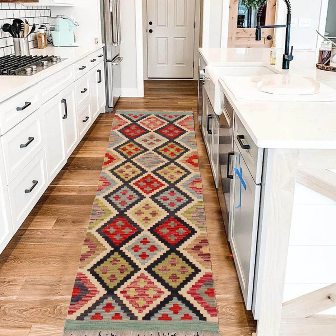 Afghan Kilim Rug 1' 9" x 4' 11" Flat-Weave | No. AL99926