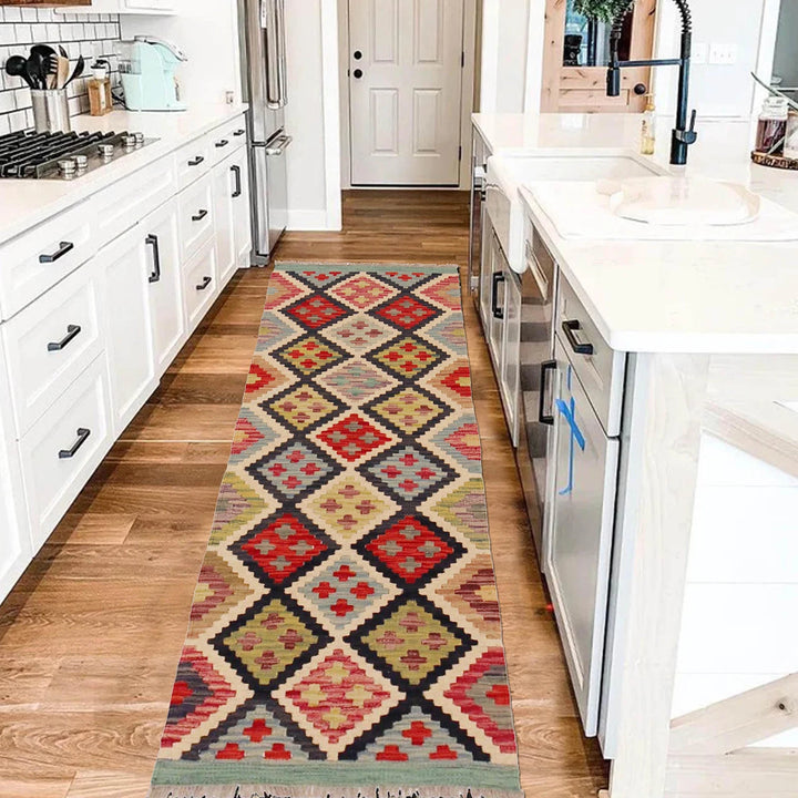 Afghan Kilim Rug 1' 9" x 4' 11" Flat-Weave | No. AL99926