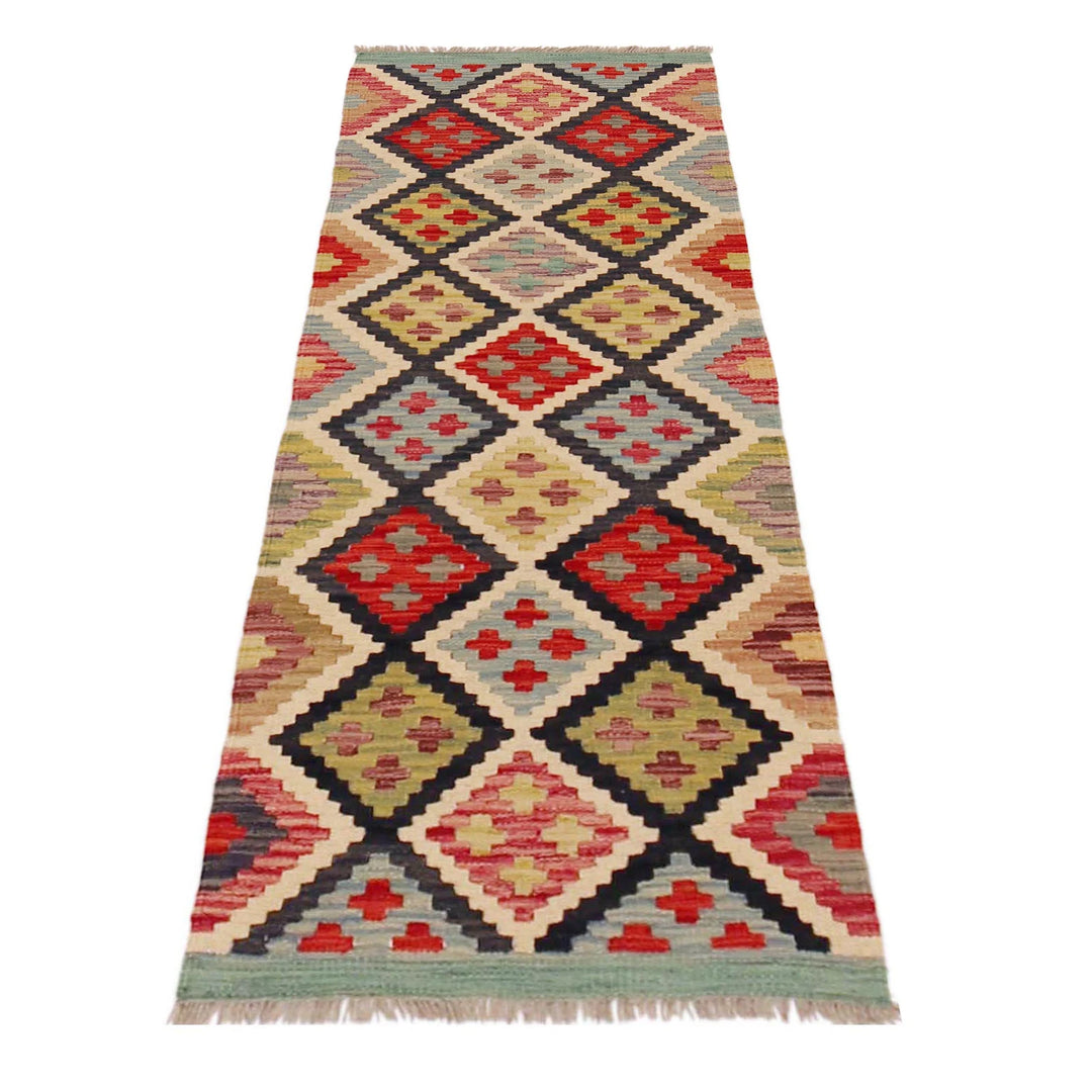 Afghan Kilim Rug 1' 9" x 4' 11" Flat-Weave | No. AL99926