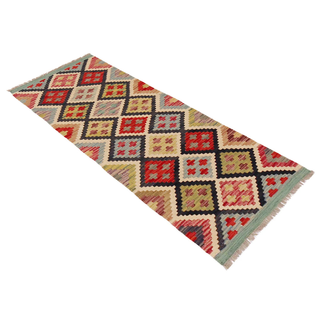 Afghan Kilim Rug 1' 9" x 4' 11" Flat-Weave | No. AL99926