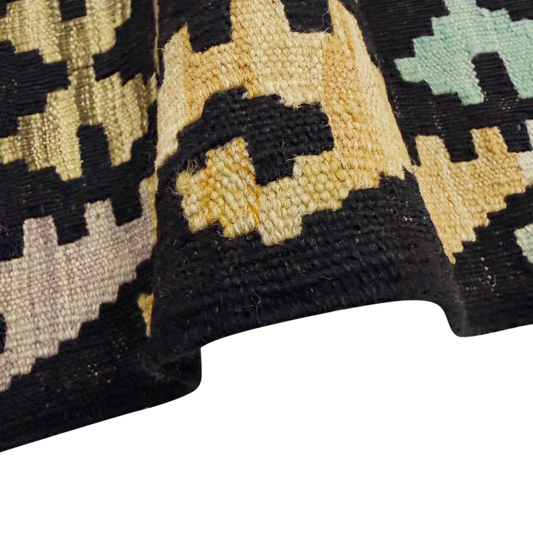 Afghan Vegetable Kilim Rug 6' 4" x 9' 9" Flat-Weave | No. AL999412