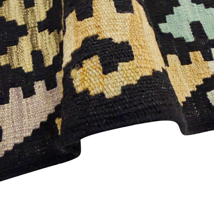 Afghan Vegetable Kilim Rug 6' 4" x 9' 9" Flat-Weave | No. AL999412