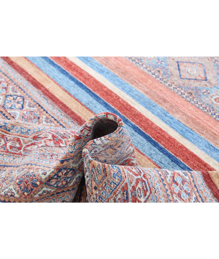 Afghan Khurjeen Rug 6' 7" x 9' 7" Hand-Knotted | No. AT10012