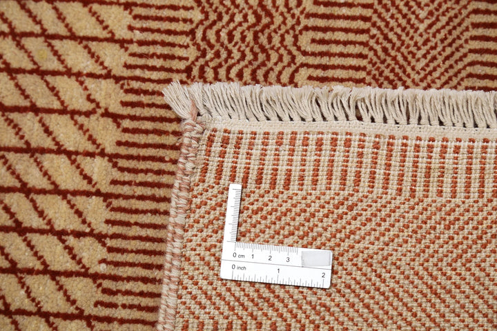 Rust Indian Ziegler Rug 4' 1" x 5' 11" Hand-Knotted | No. AT10147