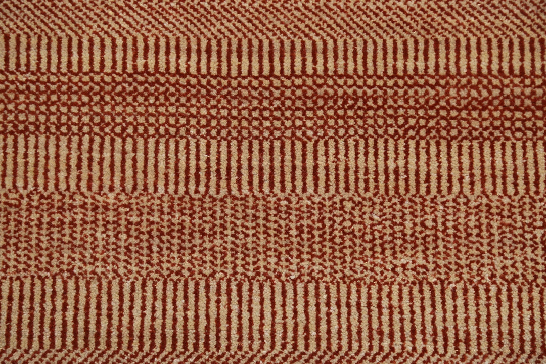 Rust Indian Ziegler Rug 4' 1" x 5' 11" Hand-Knotted | No. AT10147